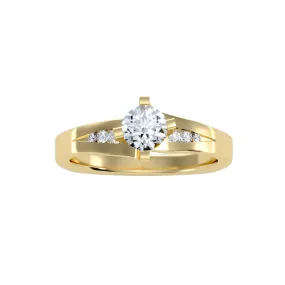 0.67 Carat Diamond 14K Yellow Gold Engagement Ring