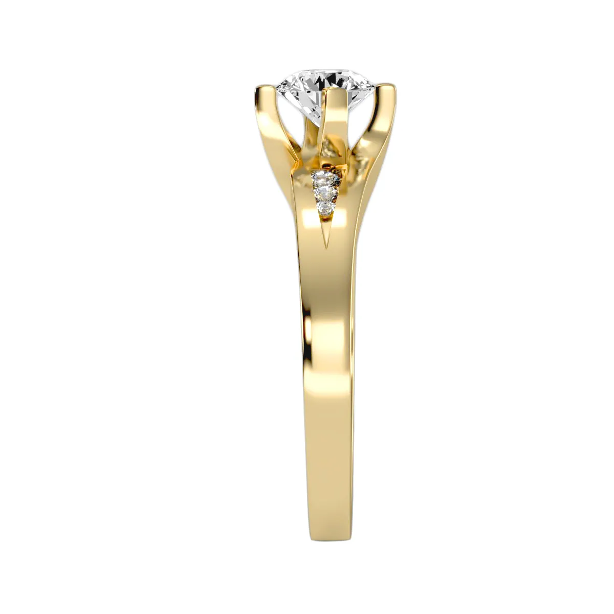 0.67 Carat Diamond 14K Yellow Gold Engagement Ring