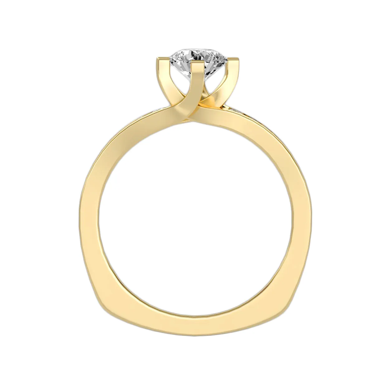 0.67 Carat Diamond 14K Yellow Gold Engagement Ring