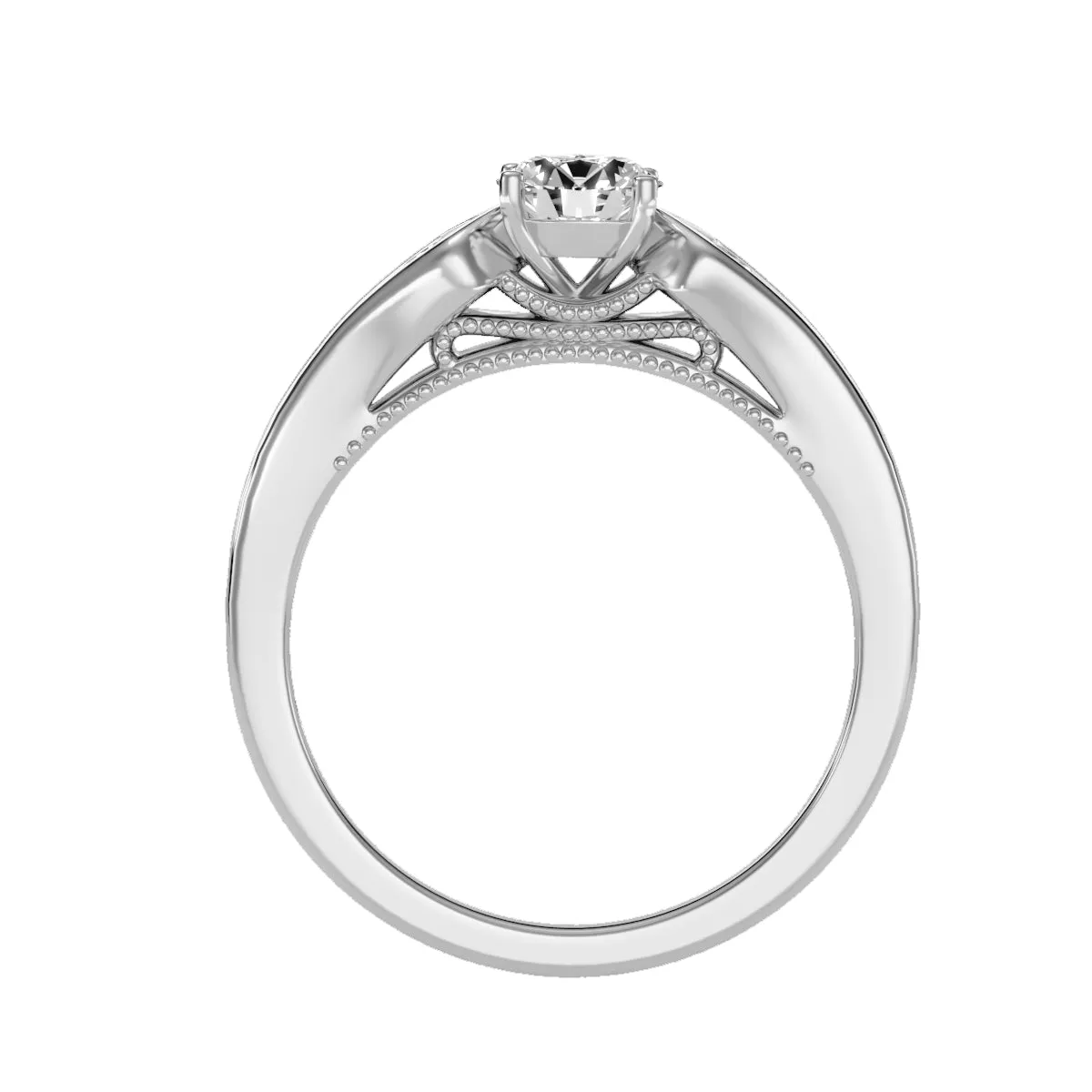 0.92 Carat Diamond 14K White Gold Engagement Ring