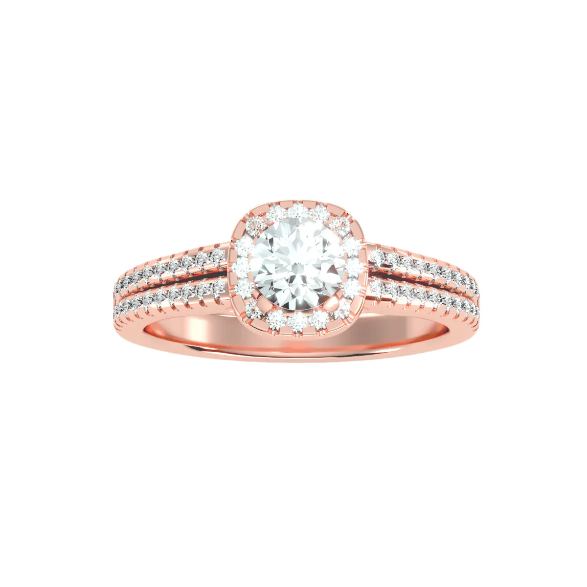 0.99 Carat Diamond 14K Rose Gold Engagement Ring