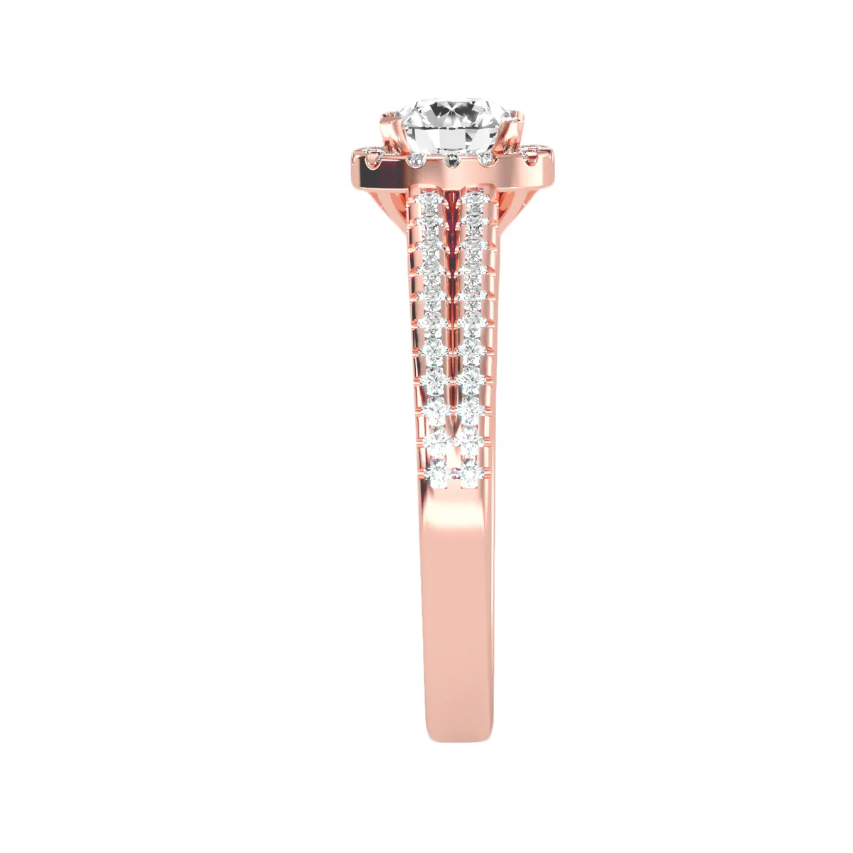 0.99 Carat Diamond 14K Rose Gold Engagement Ring