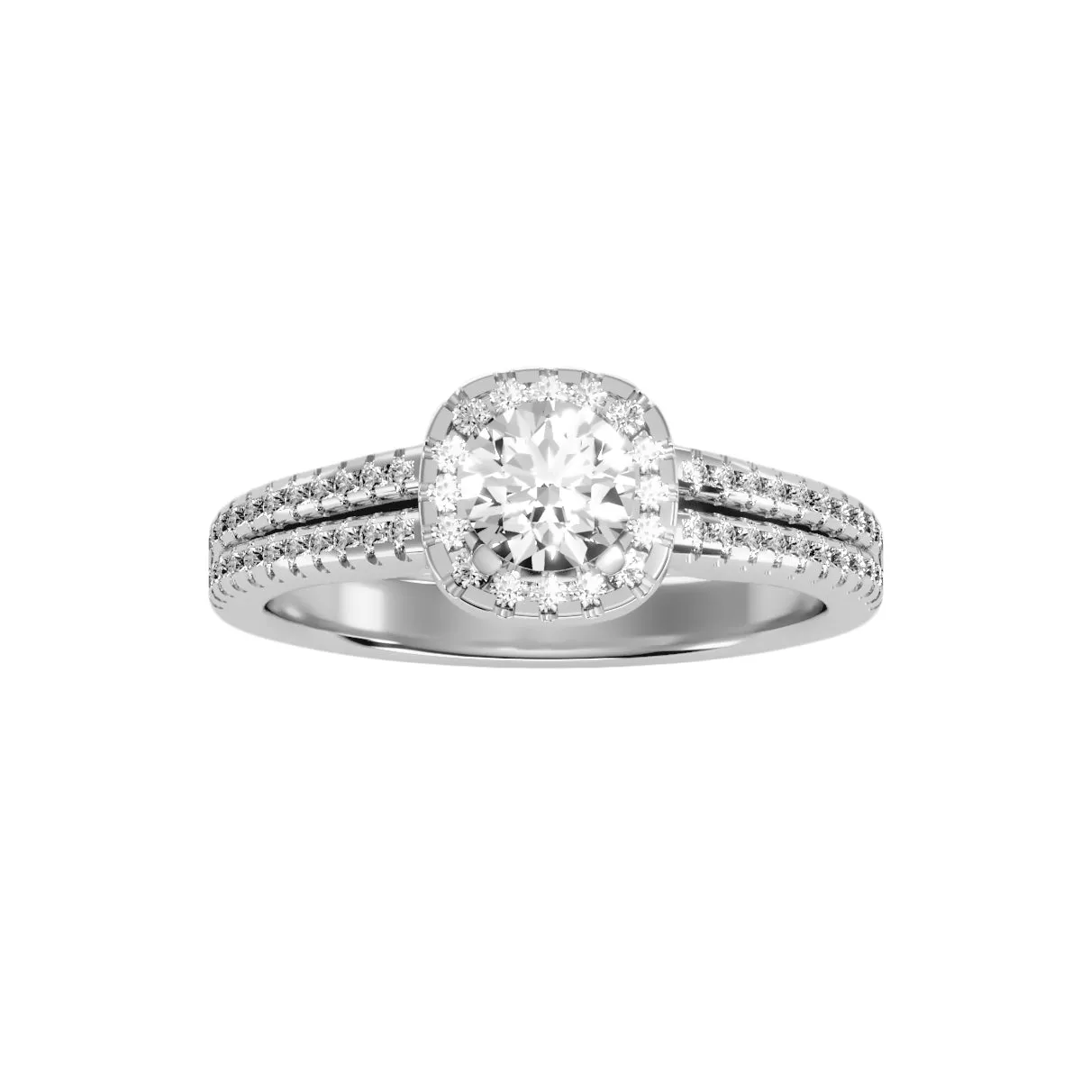 0.99 Carat Diamond 14K White Gold Engagement Ring