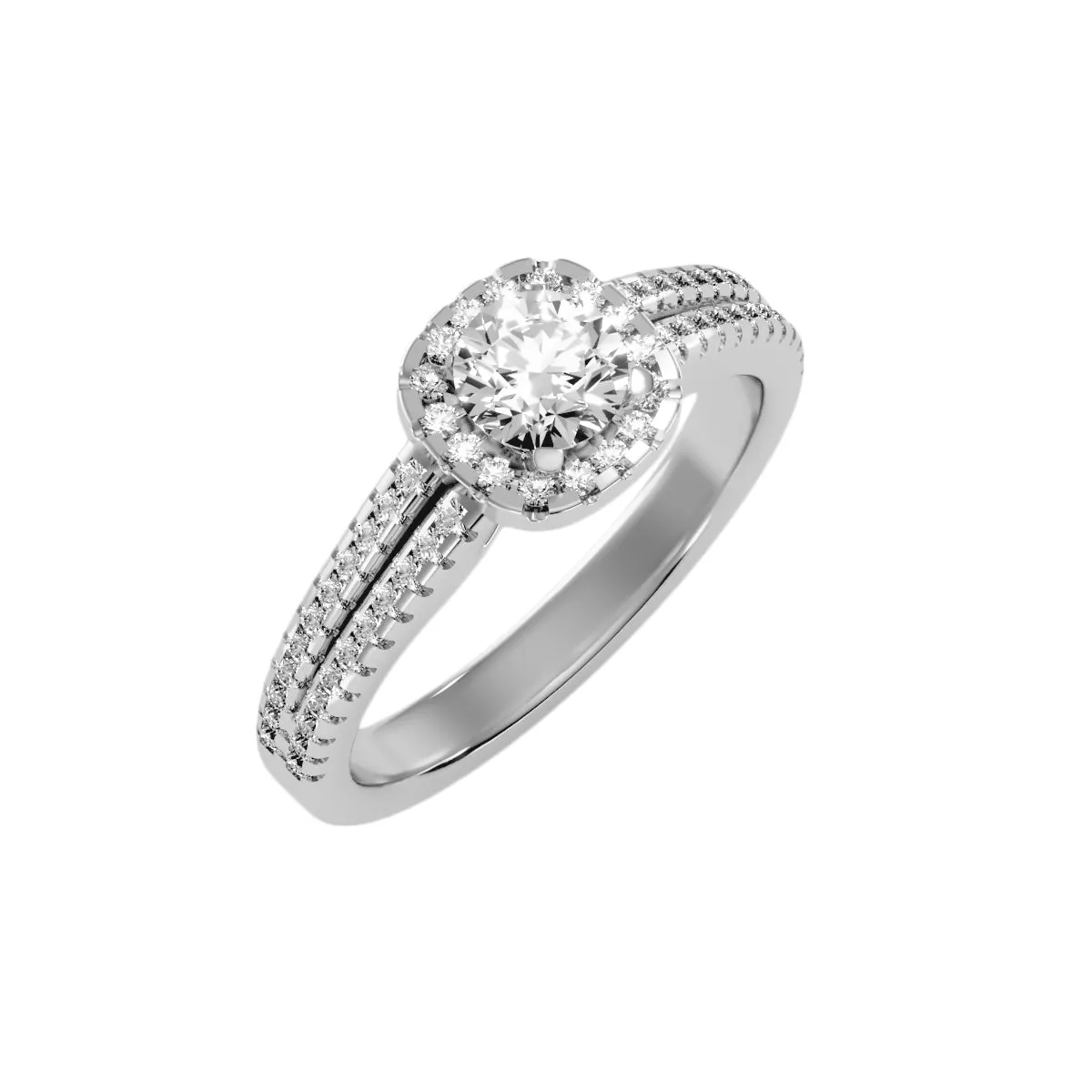 0.99 Carat Diamond 14K White Gold Engagement Ring