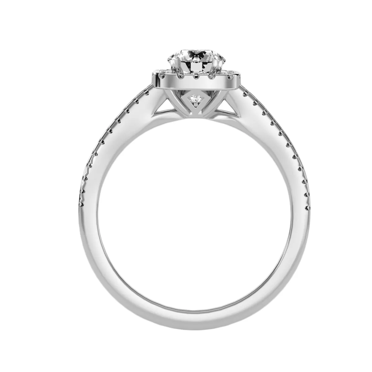 0.99 Carat Diamond 14K White Gold Engagement Ring