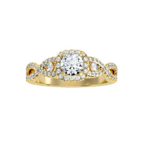 1.06 Carat Diamond 14K Yellow Gold Engagement Ring