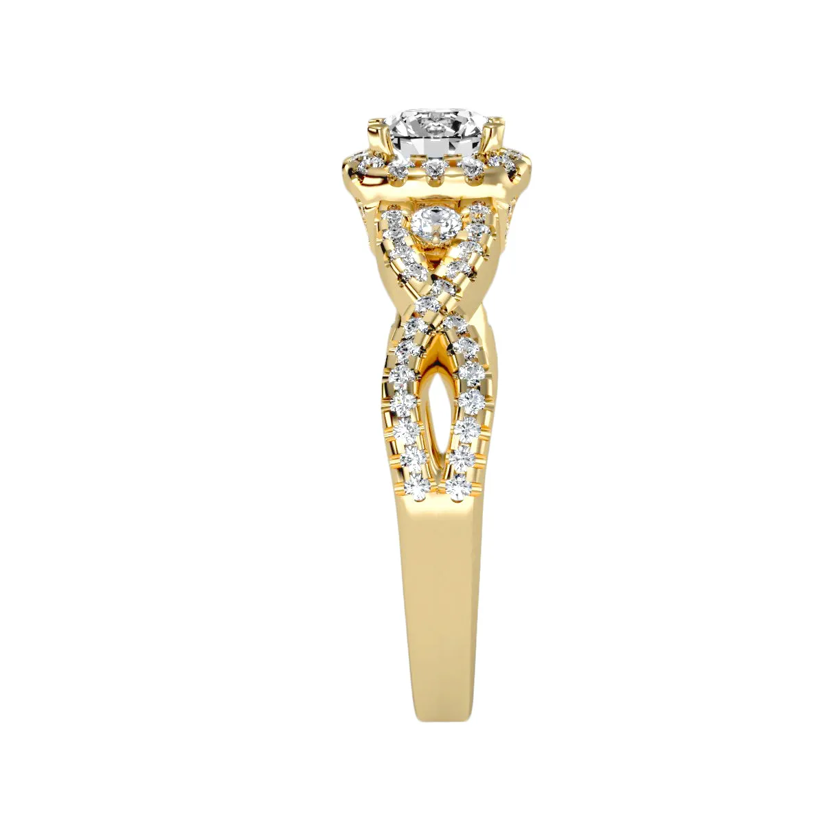 1.06 Carat Diamond 14K Yellow Gold Engagement Ring