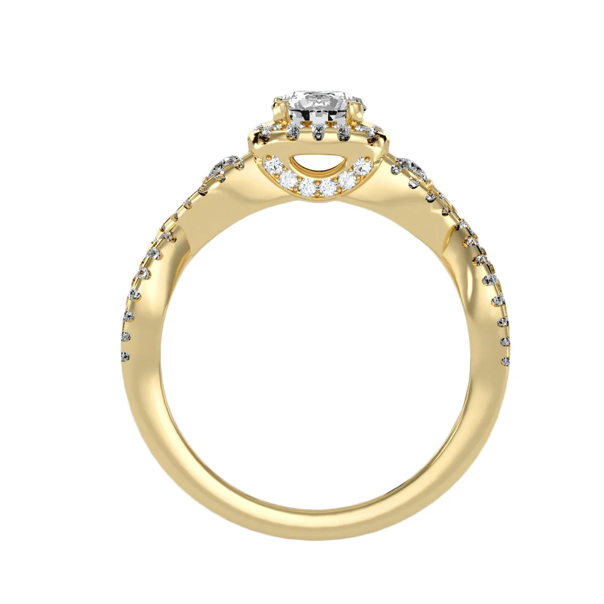 1.06 Carat Diamond 14K Yellow Gold Engagement Ring