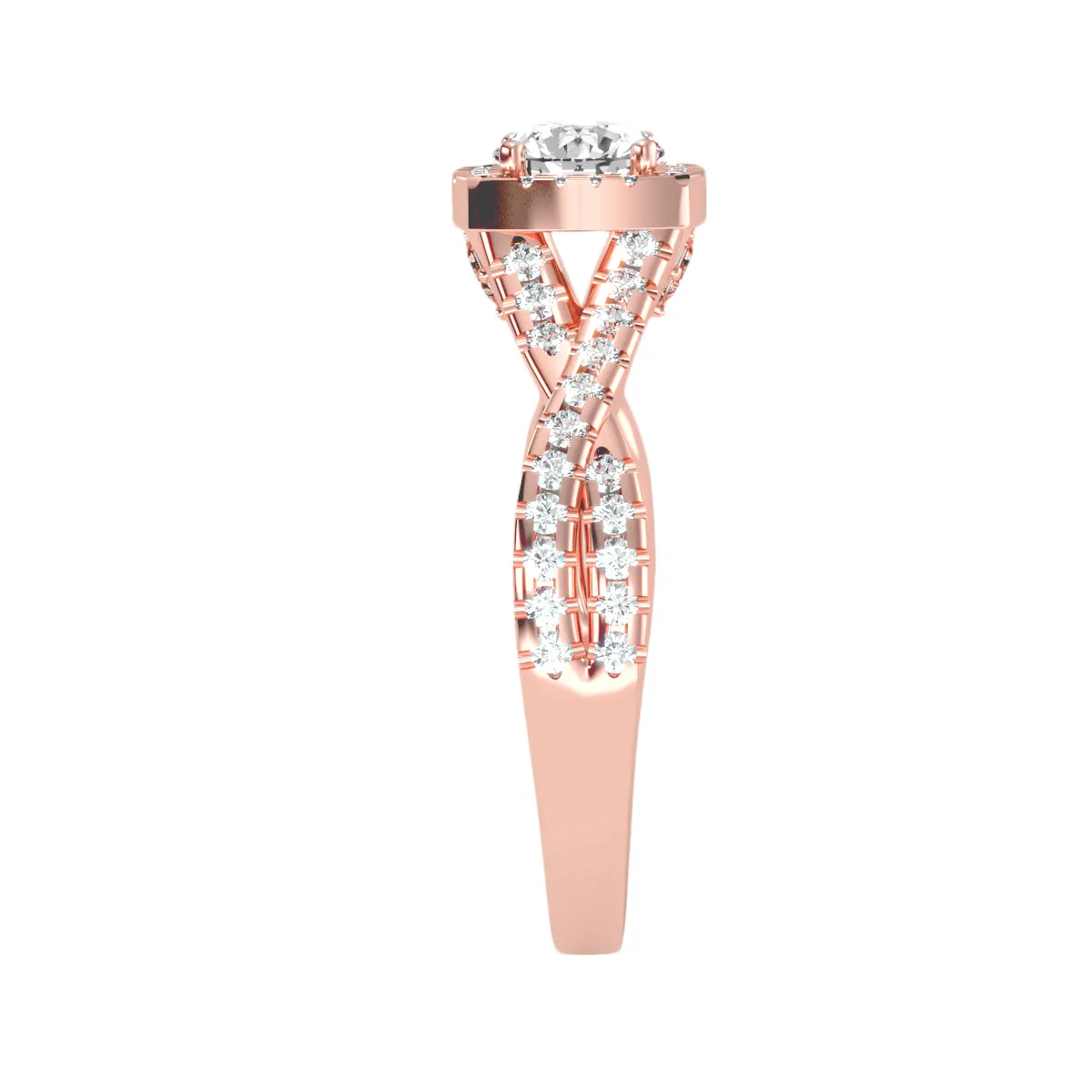 1.10 Carat Diamond 14K Rose Gold Engagement Ring