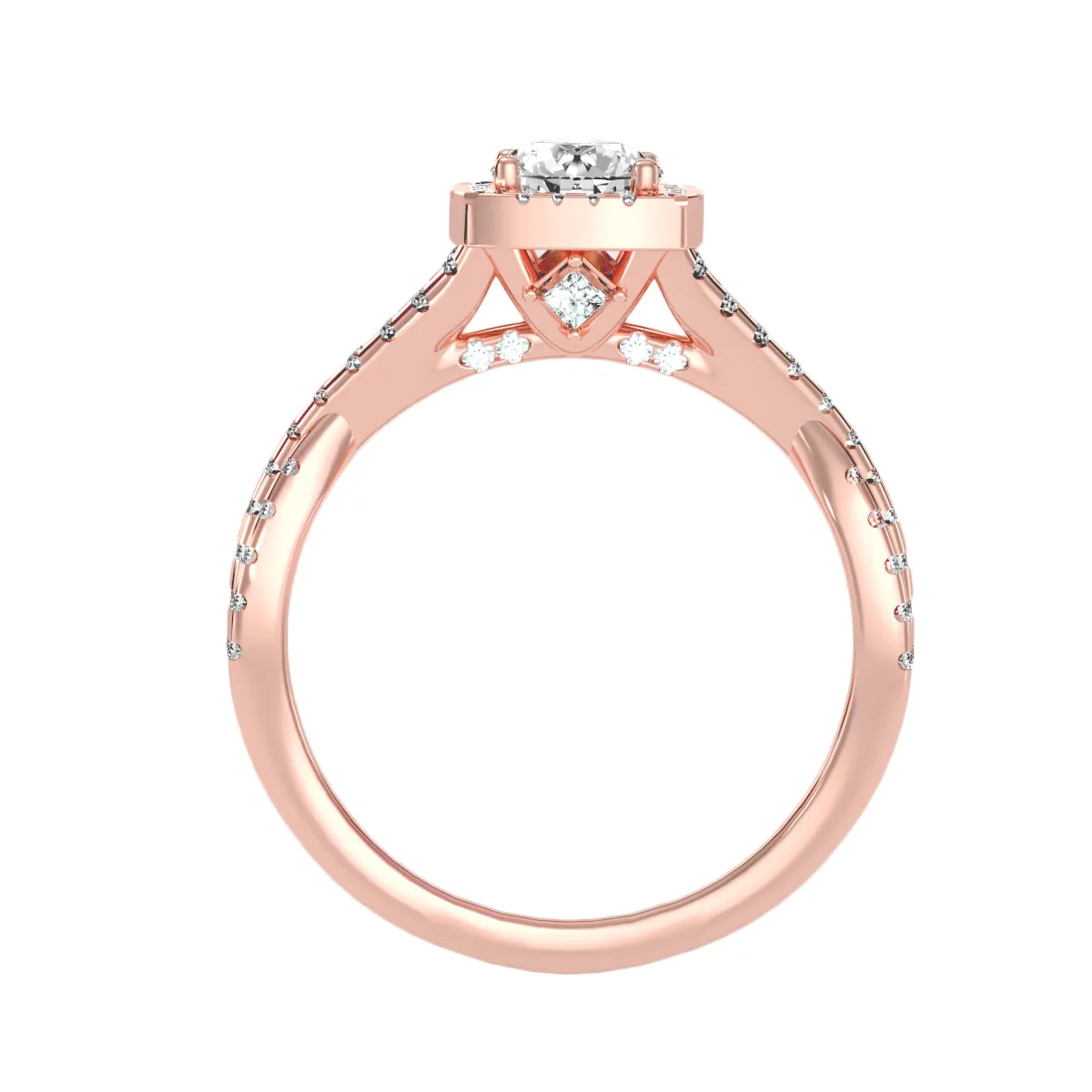 1.10 Carat Diamond 14K Rose Gold Engagement Ring