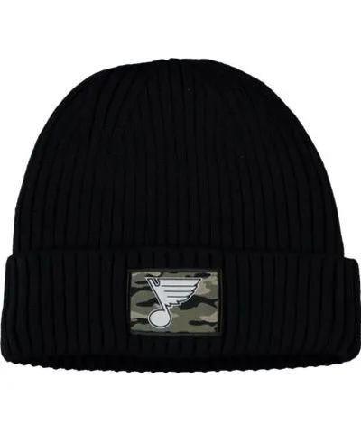 adidas Men's NHL St. Louis Blues Military Appreciation Cuffed Knit Hat