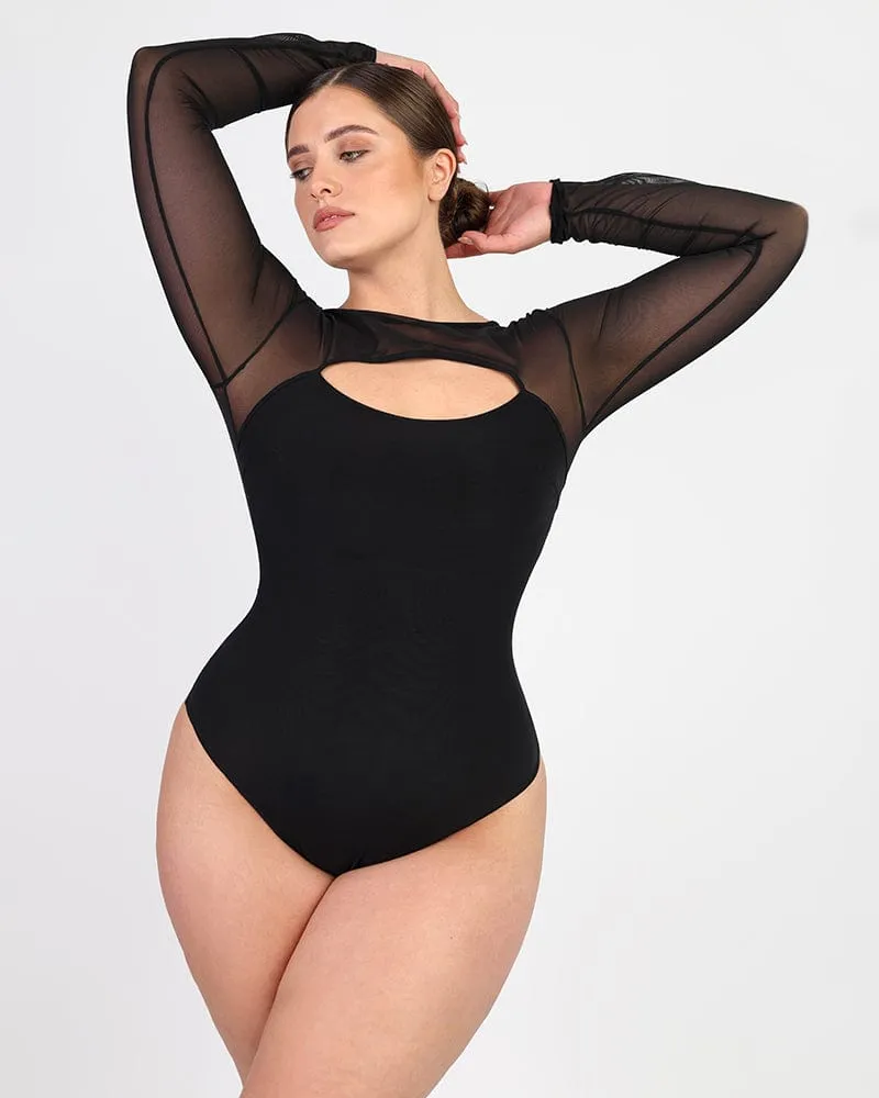 AirSlim See-Through Mesh Cutout Bodysuit