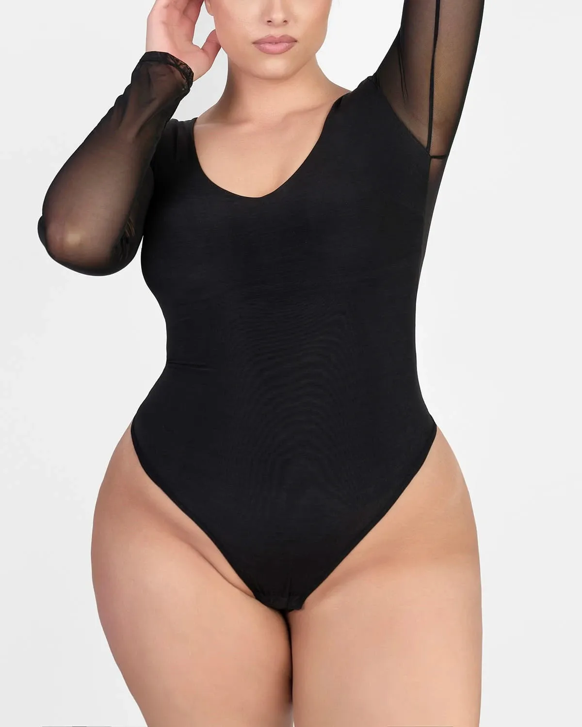 AirSlim See-Through Mesh Smoothing Bodysuit