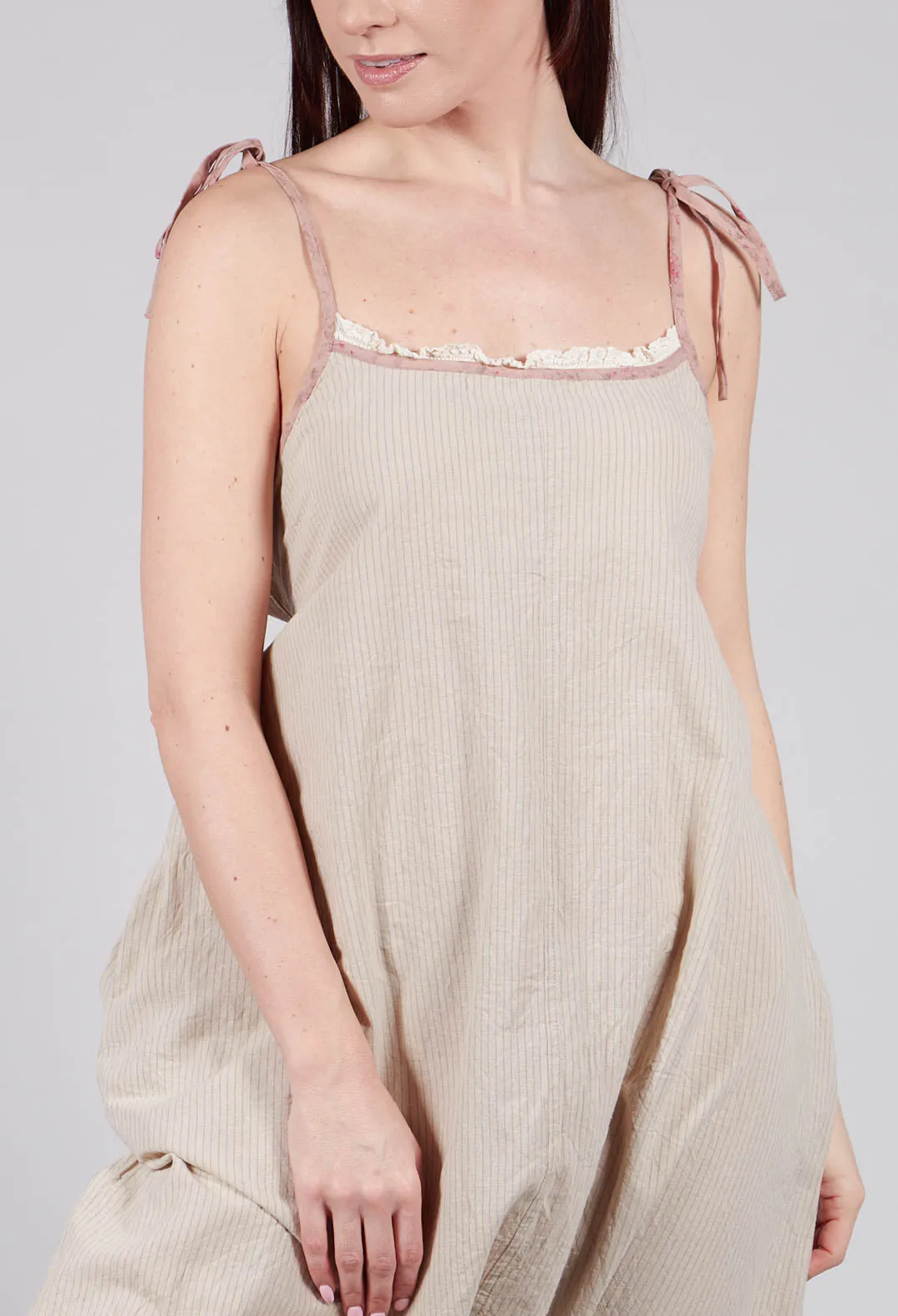 Alain Jumpsuit in Striped Linen