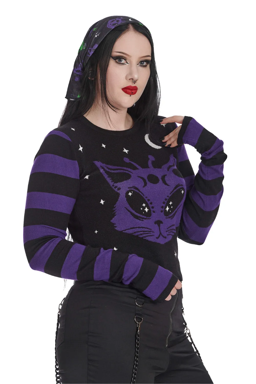 ALIEN SPACE CAT JUMPER