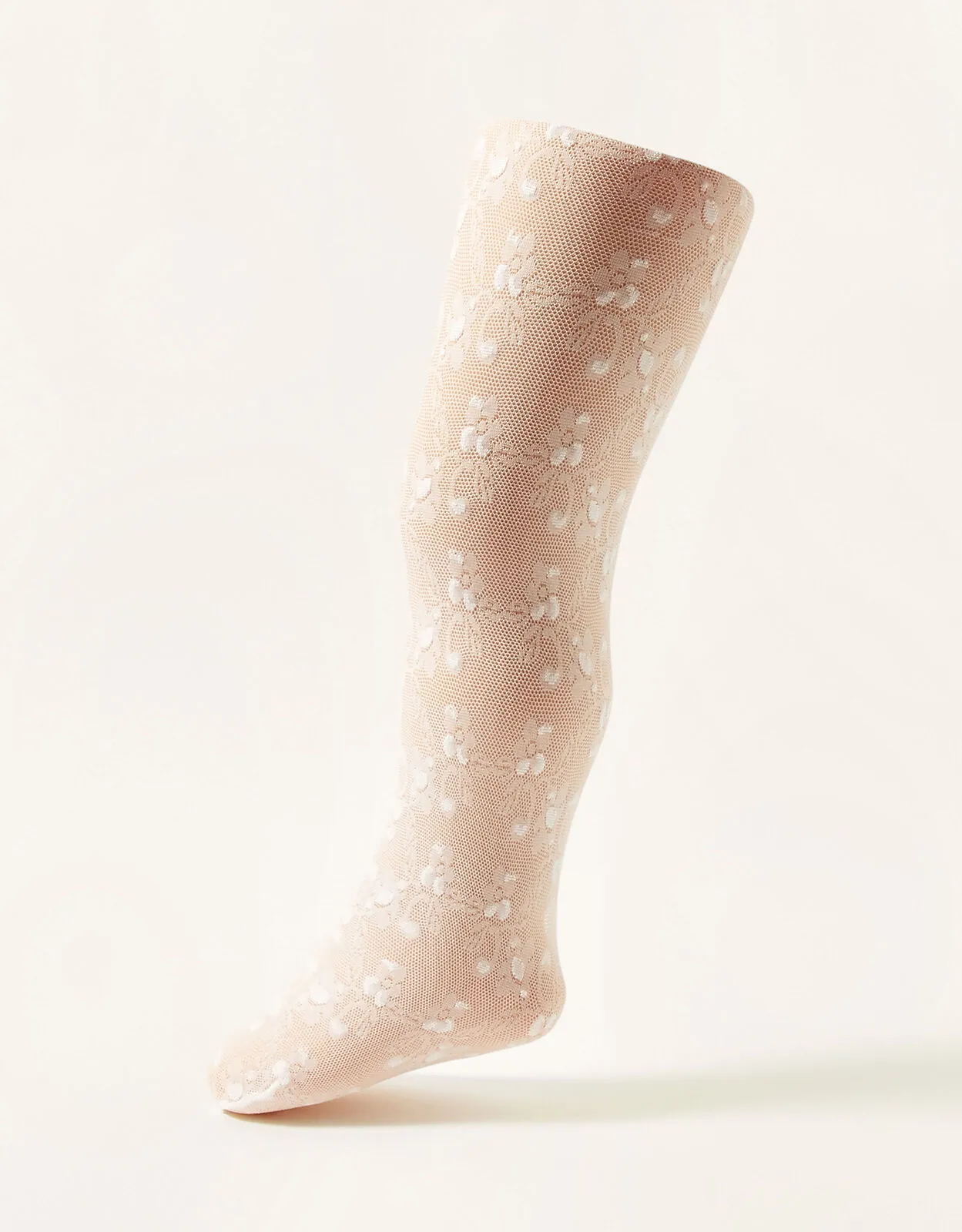 Baby Butterfly Lace Tights White