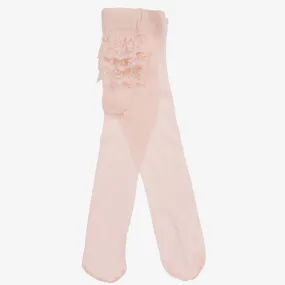 Baby Girls Pink Microfibre Tights