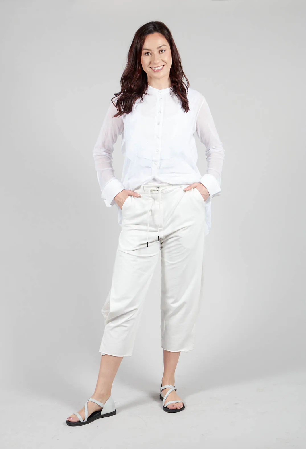 Balloon Leg Culottes in White