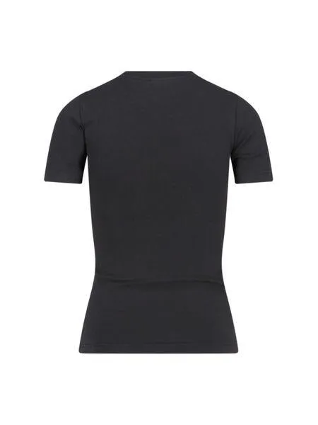 BLACK ACTIVEWEAR T-SHIRT IN STRETCH JERSEY