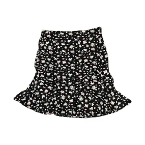 Black Floral Mini Skirt