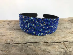 Blue Beaded Headband