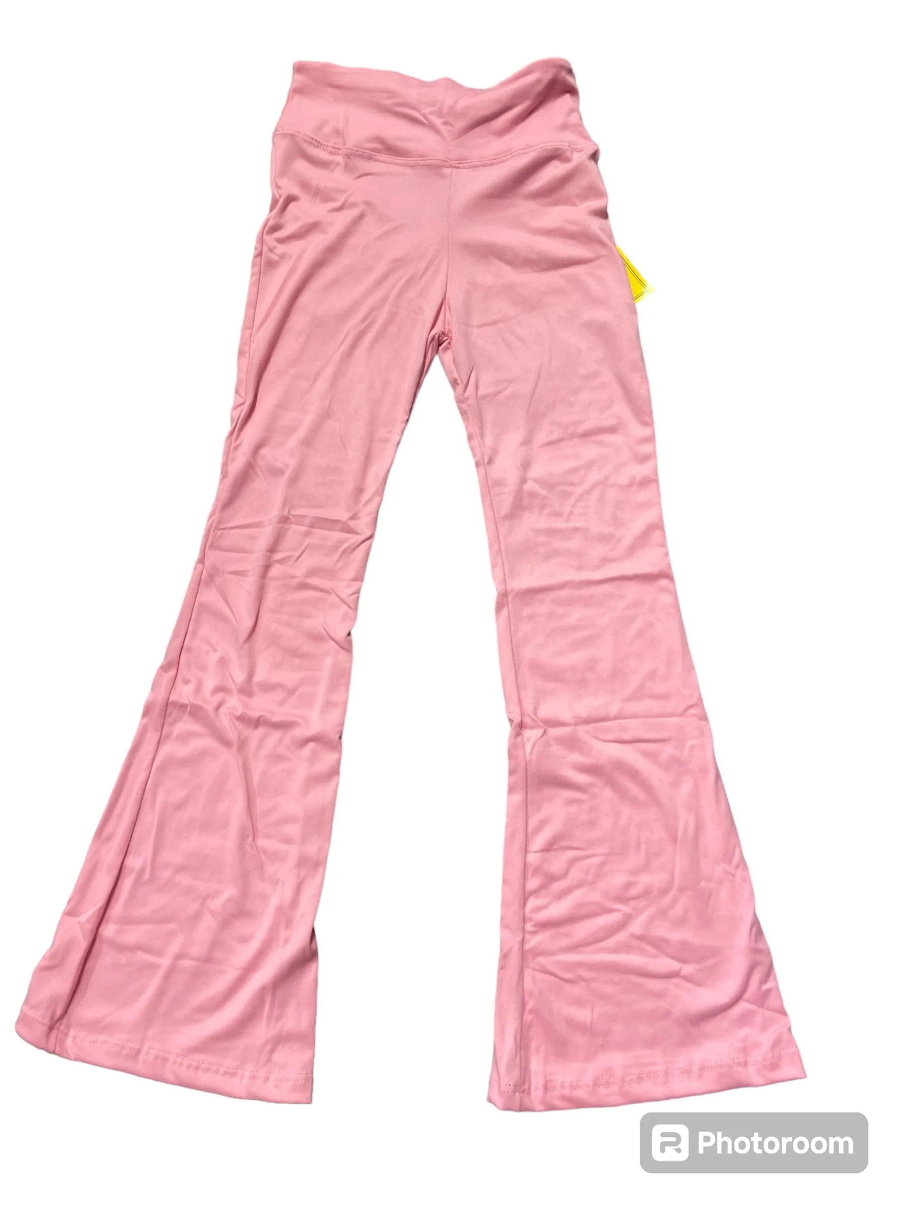 brush cotton pink flare legging