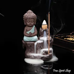 Buddha On The Mountain Incense Burner + 20 incense cones