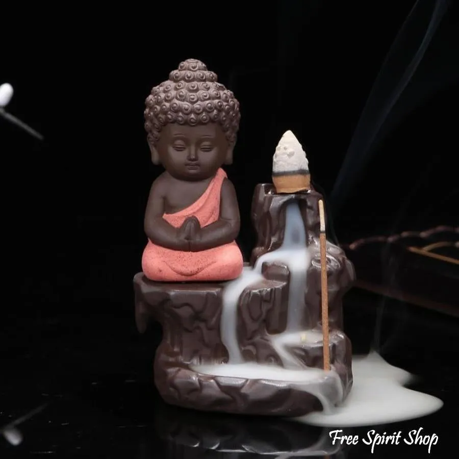 Buddha On The Mountain Incense Burner + 20 incense cones