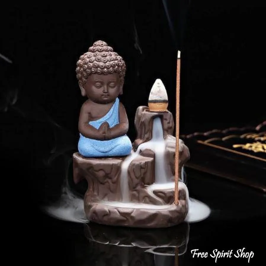 Buddha On The Mountain Incense Burner + 20 incense cones