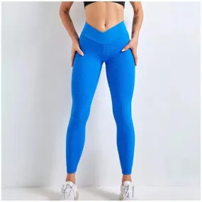 Caprice V Waist Activewear Leggings - Blue