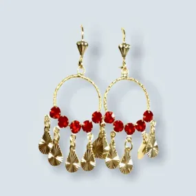 Circular chandelier earrings in 18k of gold plated