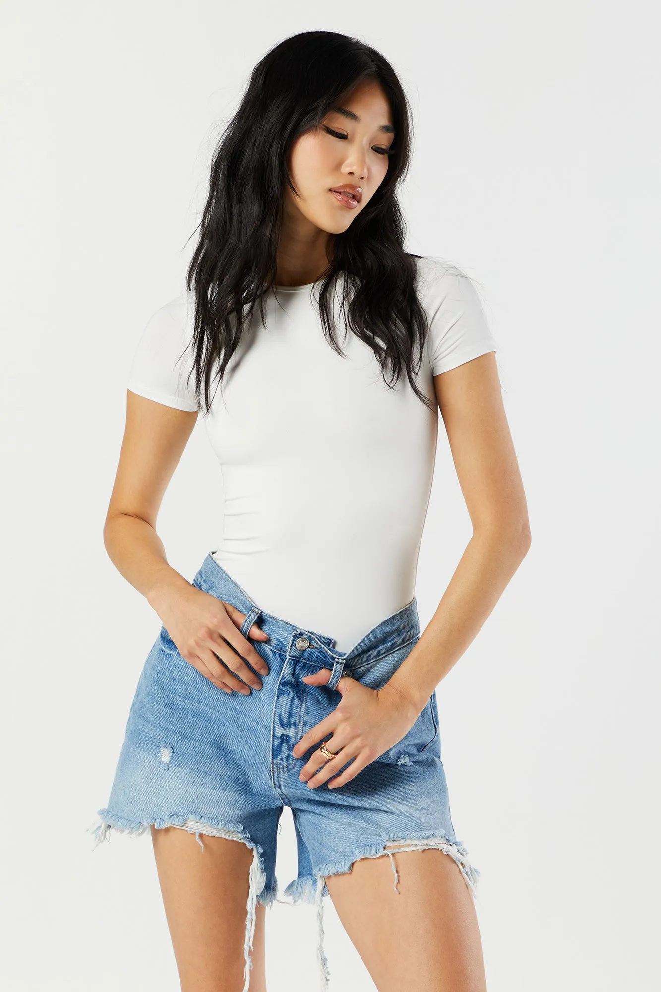 Contour Crew Neck Short Sleeve Bodysuit