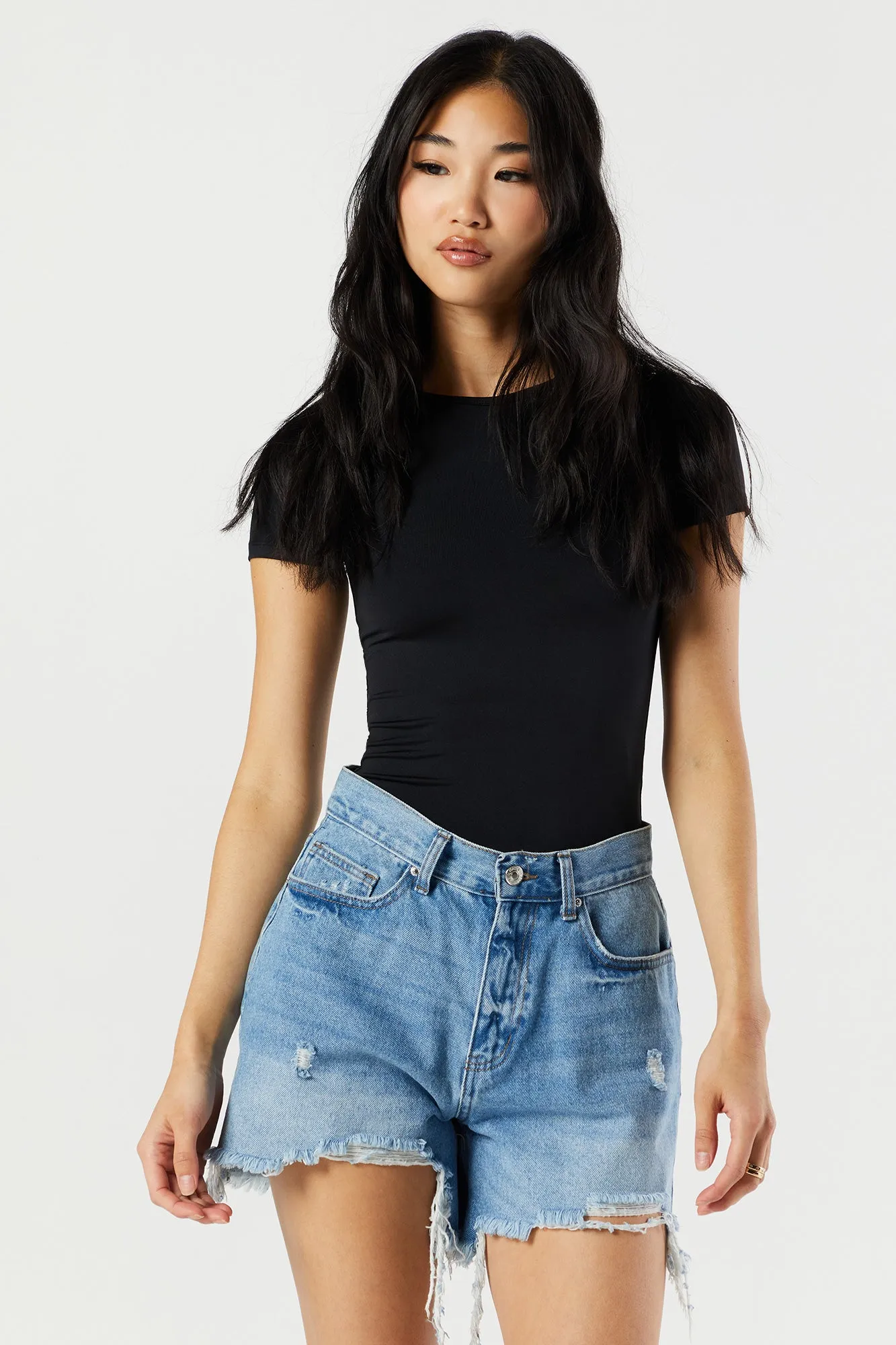 Contour Crew Neck Short Sleeve Bodysuit