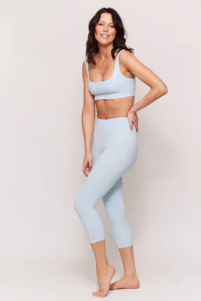 Desire - Crop Legging (Air fabric) Sky Blue