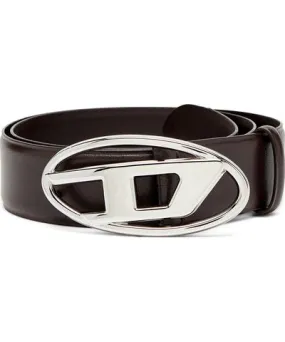 Diesel Leather belt with Oval D buckle