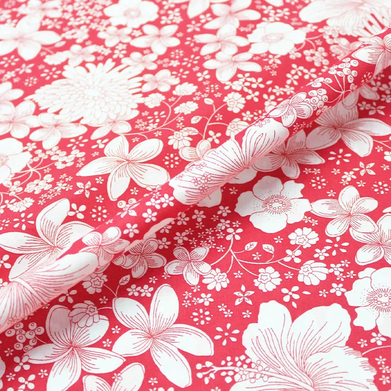 Dressmaking Floral Cotton Lawn - Coral - Kaimana