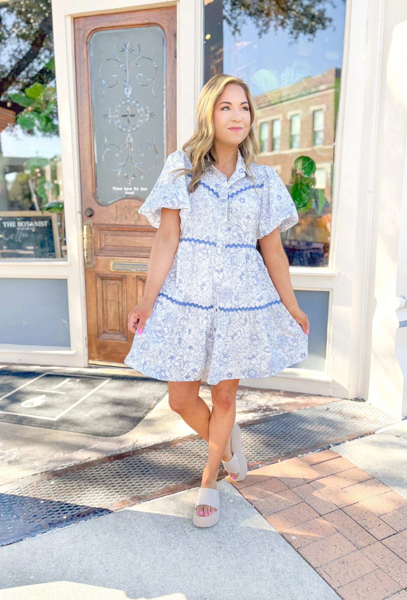 Feeling Blue Floral Dress