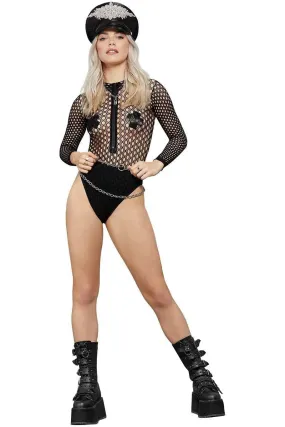 Fever Long Sleeve Zipped Bodysuit