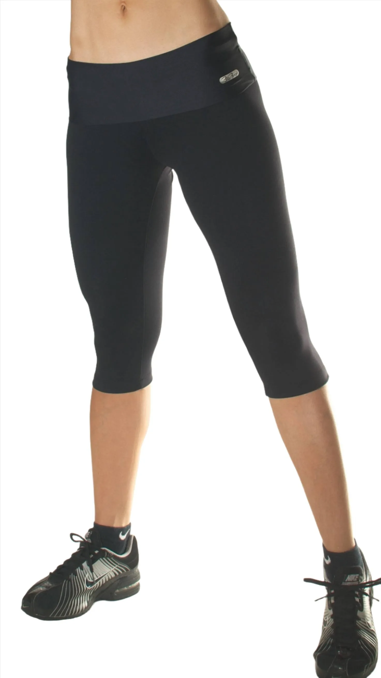 Final Sale! Bia Brazil Activewear Solid Roll Down Capri SL072S