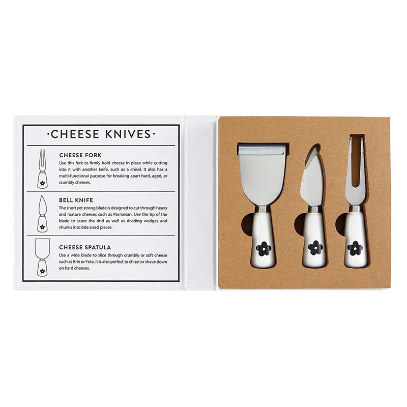 FLORAL CHEESE KNIVES BOX