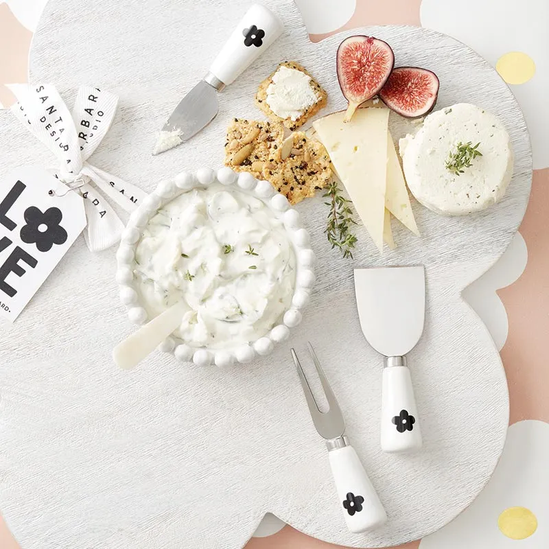 FLORAL CHEESE KNIVES BOX