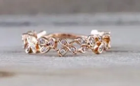 Floral Diamond Band