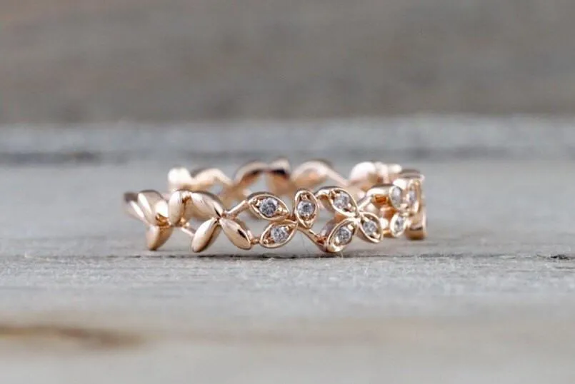 Floral Diamond Band