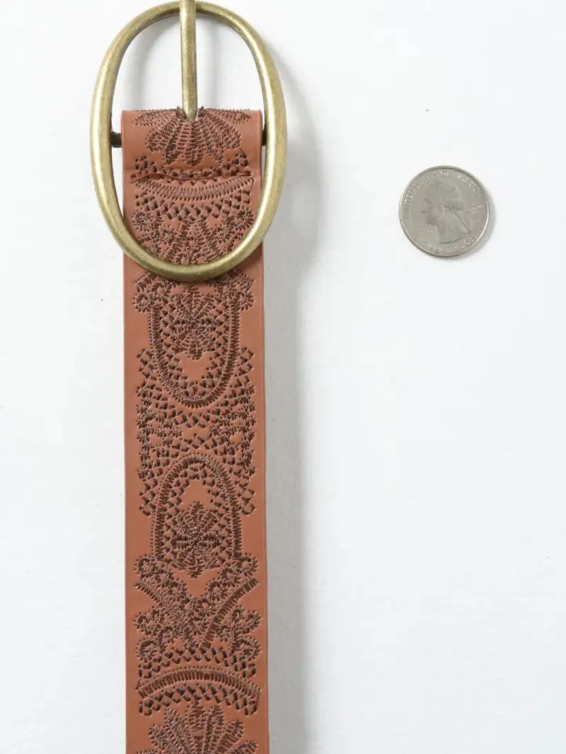 Floral Etched Belt