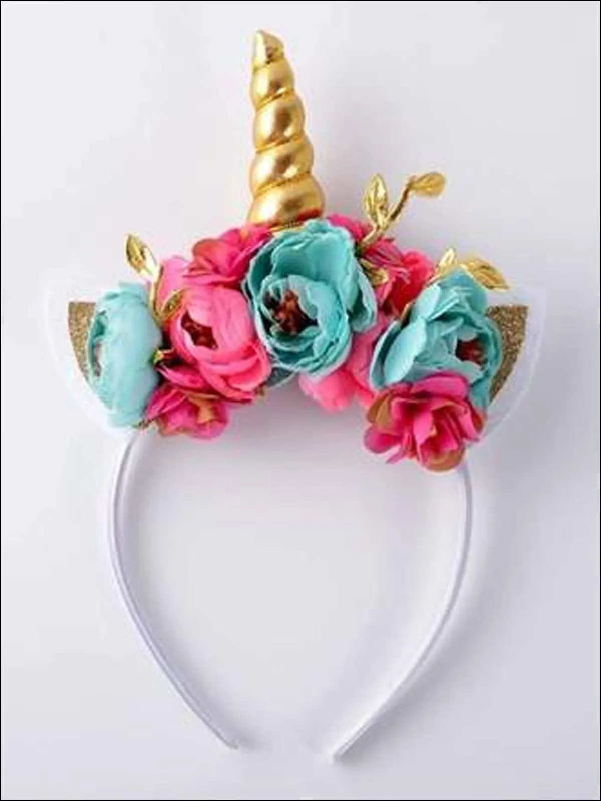 Floral Magic Gold Unicorn Headband