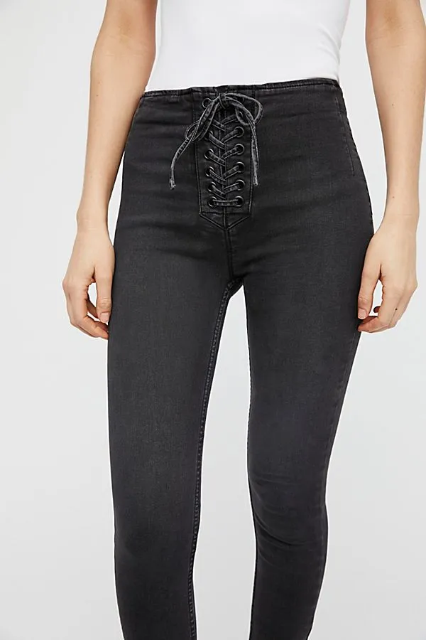 Free People High Lace Legging Jean