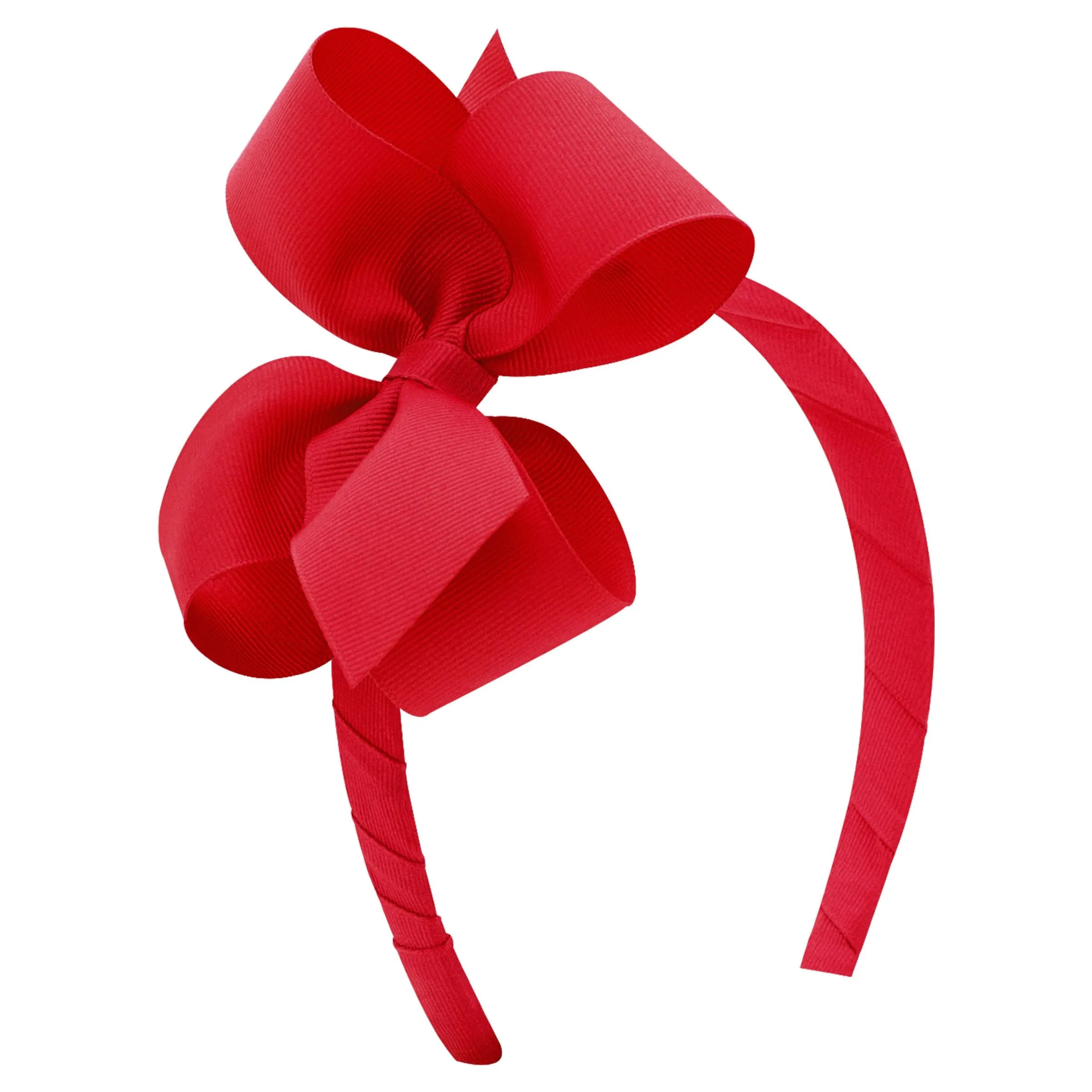 Grosgrain Bow Headband - Red