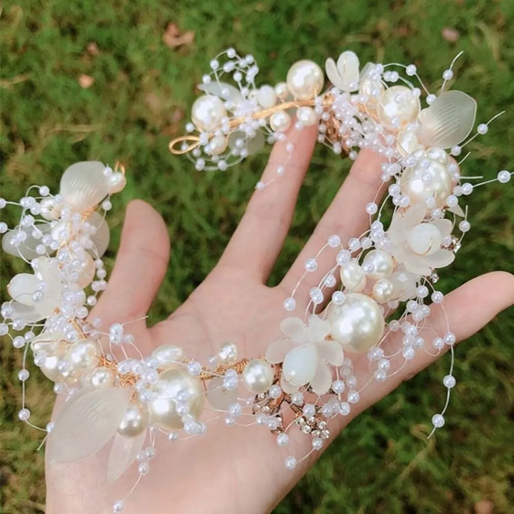 Headband Floral Pearls