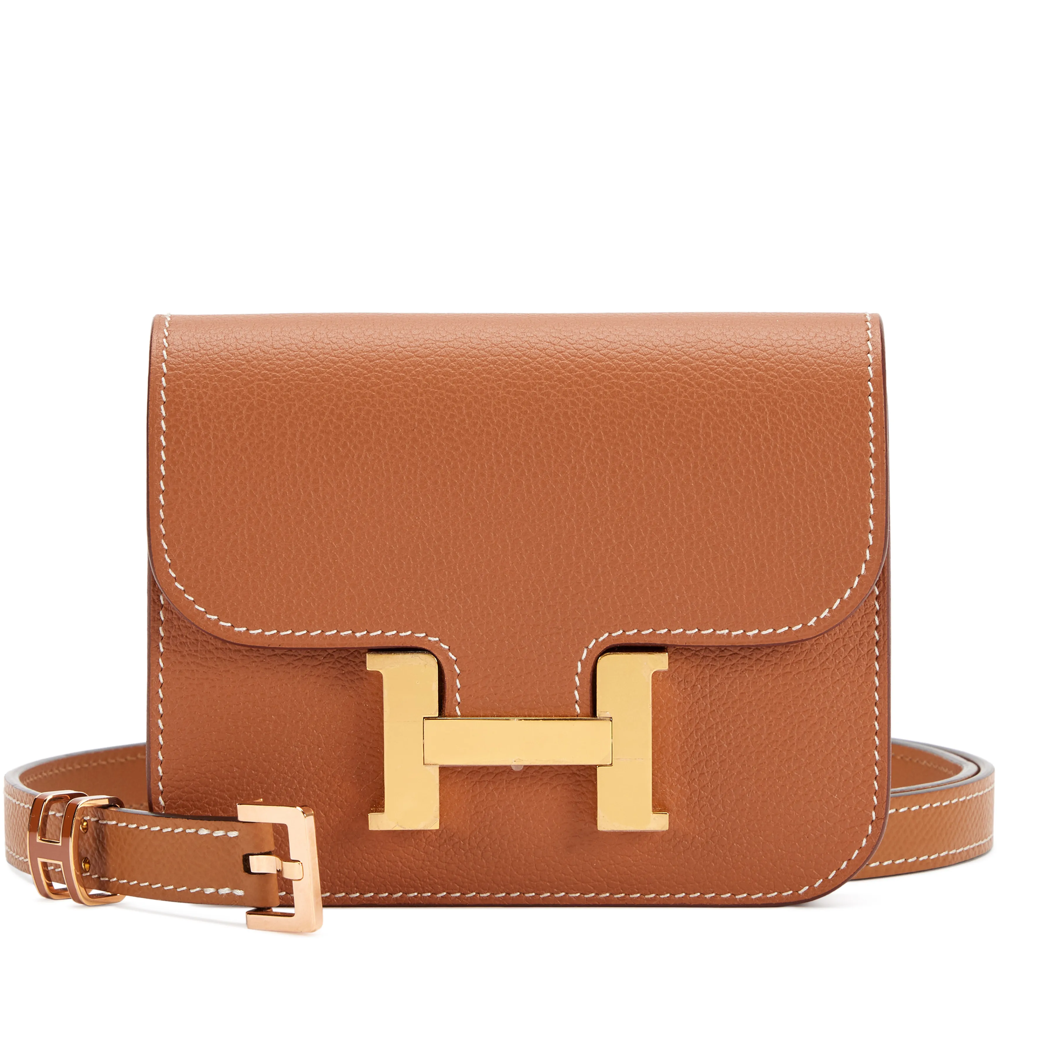 Hermès  Gold and Lime Evercolor Bicolor Constance Slim Wallet Gold Hardware, 2023 and Gold Epsom Pop H 15 Belt Rose Gold Hardwar