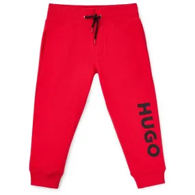 Hugo Trackpants Vertical Logo Red